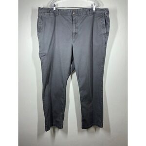Duluth Trading Co Flex Ballroom Khakis Mens 48x34 (Actual 47x32) Gray Work Pants